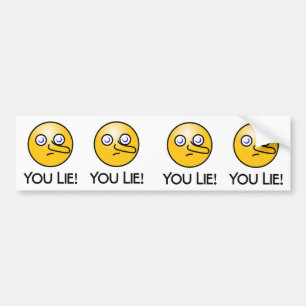Sie liegen Emoticon-Autoaufkleber Autoaufkleber