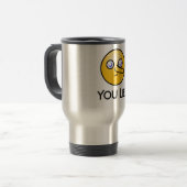 Sie liegen Emoticon-rostfreier Stahl-Reise-Tasse Reisebecher (Vorderseite Links)