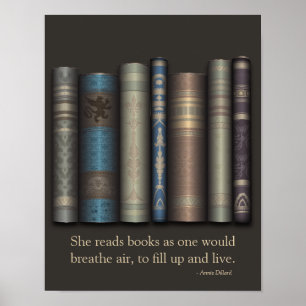 Sie liest Bücher für Live Book Lover Poster
