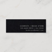 Sie liest Bücher | Modern Black Mini Lesezeichen C Mini Visitenkarte (Rückseite)