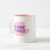 Sie machen das Leben süß Zwei-Tone-Kaffee-Tasse Zweifarbige Tasse (Vorderseite Links)