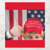 Sie machen die Vaterschaft wieder groß für Trump Weinetikett (Einzelnes Label)