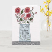 Sie machen die Welt zu einem besseren Ort Karte (Gelbe Blume)