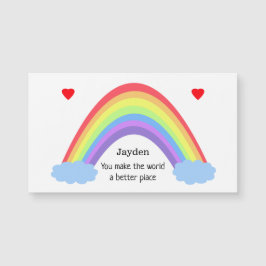 Sie machen die Welt zu einem besseren Ort, Regenbo Magnetkarte