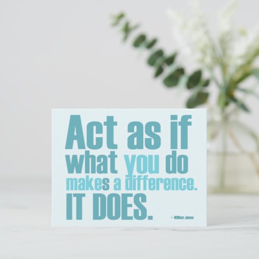 Sie machen eine andere Motivierend Postkarte (Stehend Vorderseite)