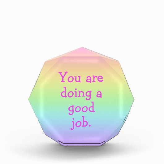 Sie machen einen guten Job Rainbow-Acrylblock Fotoblock (Vorderseite)