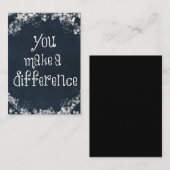 Sie machen einen Preisunterschied klassisch Begleitkarte (Vorne/Hinten)