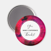 Sie machen einen Unterschied dunkelrot und Lila Ab Magnet (Vorderseite/Rückseite)