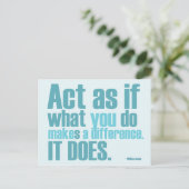 Sie machen einen Unterschied motivierend Postkarte (Stehend Vorderseite)