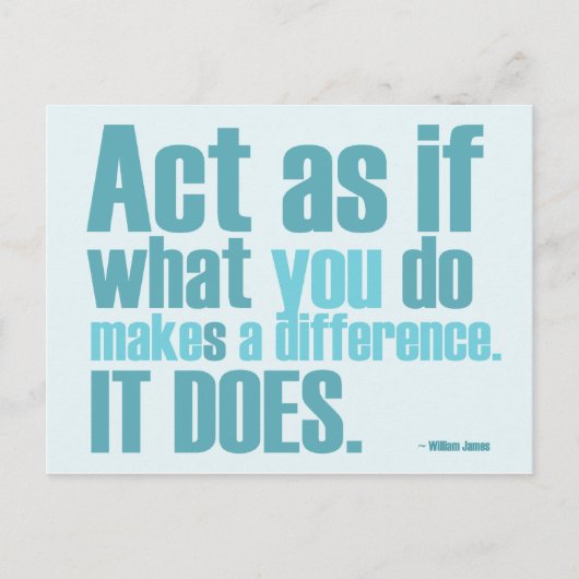 Sie machen einen Unterschied motivierend Postkarte (Vorderseite)