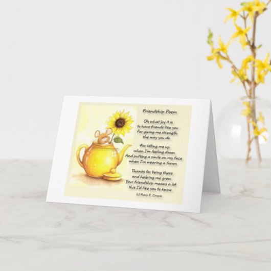 "SIE" MACHEN ***FREUNDE SEIN*** PERFEKT KARTE (Gelbe Blume)