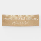 Sie machen GRILLEN rustikale String Lights Verlobu Banner (Horizontal)