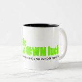 Sie machen Ihr eigenes Glück grünes Kleeblatt nach Zweifarbige Tasse (VorderseiteRechts)