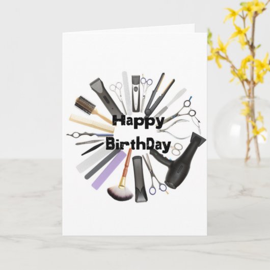 ** SIE MACHEN IMMER DEN CUT** BARBER ODER HAAR STY KARTE (Gelbe Blume)