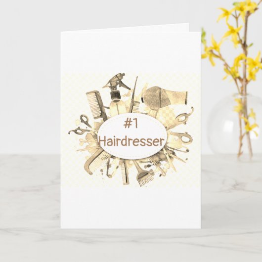 **SIE MACHEN IMMER DEN CUT** BARBER ODER HAARSTYLI KARTE (Gelbe Blume)