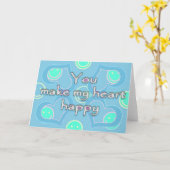 Sie machen mein Herz glücklich Karte (Gelbe Blume)