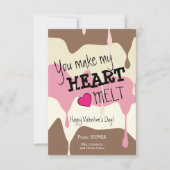 Sie machen meine Herz Melt Klassenzimmer Valentine Einladung (Vorderseite)