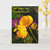 Sie machen meine Weltc$speziell-freundschaft Karte (Gelbe Blume)