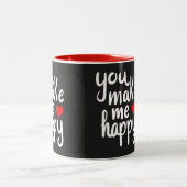 **SIE MACHEN MICH GLÜCKLICH** ZWEIFARBIGE TASSE (Mittel)