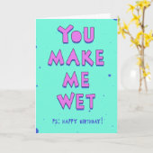 Sie machen mich nass - für ein unartiges und heiße karte (Gelbe Blume)