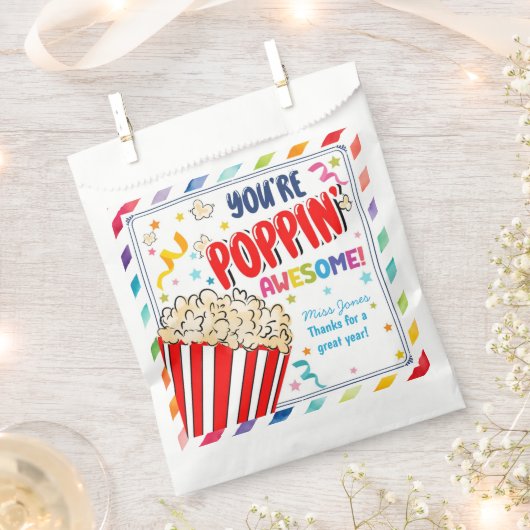Sie machen mich Pop Dank Popcorn Freiwilligen Geschenktütchen (Ausgeschnitten)