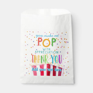 Sie machen mich Pop Dank Popcorn Freiwilligen Geschenktütchen