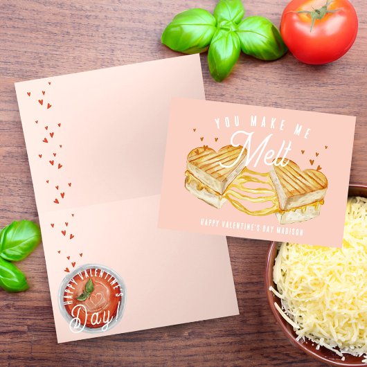 Sie machen mich zu einem Funny Grillkäse Valentine Karte