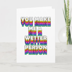 Sie machen mich zu einer Wetter-Person Regenbogen- Karte
