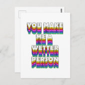 Sie machen mich zu einer Wetter-Person Regenbogen- Postkarte (Vorne/Hinten)
