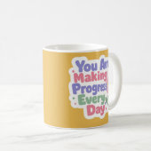 Sie Machen Täglich Fortschritte Kaffeetasse (VorderseiteRechts)