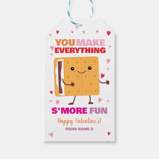 Sie machen uns mehr Spaß Valentinstag Tag Geschenkanhänger (Vorderseite)