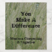 Sie machen Unterschiede Wüstengras dank Mitarbeite Weinetikett (Einzelnes Label)