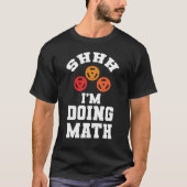 Sie macht Mathe-Weight und hebt sonnige Fitness T-Shirt (Vorderseite)