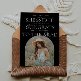 Sie machte es B&W Arch Hybrid Schriftart Moderner Einladung