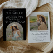 Sie machte es B&W Arch Hybrid Schriftart Moderner  Einladung