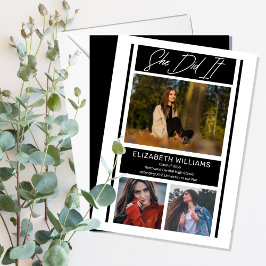 Sie machte es einfach Minimalistischen BW-Abschlus Ankündigung