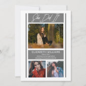 Sie machte es einfach Minimalistischen grauen Absc Ankündigung (Vorderseite)