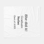 Sie machte es graduiert hinzufügen Namen Klasse vo Fleecedecke (Vorderseite (Horizontal))