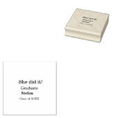 Sie machte es graduiert hinzufügen Namen Klasse vo Gummistempel (Stempel)