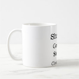 Sie machte es graduiert hinzufügen Namen Klasse vo Kaffeetasse