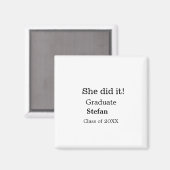 Sie machte es graduiert hinzufügen Namen Klasse vo Magnet (Vorderseite/Rückseite)