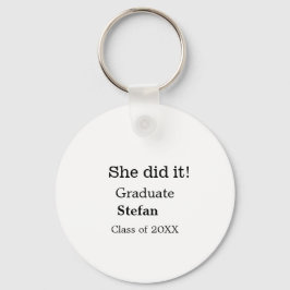 Sie machte es graduiert hinzufügen Namen Klasse vo Schlüsselanhänger