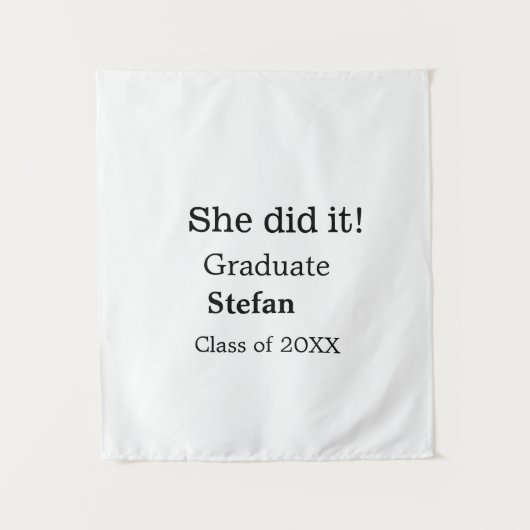 Sie machte es graduiert hinzufügen Namen Klasse vo Wandteppich (Vorderseite)