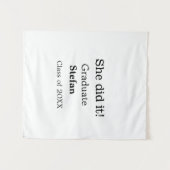 Sie machte es graduiert hinzufügen Namen Klasse vo Wandteppich (Vorderseite (Horizontal))