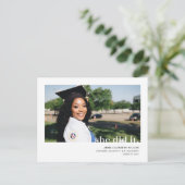 Sie machte es mit dem modernen Foto Abschluss Postkarte (Stehend Vorderseite)