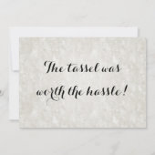 Sie machte es mit dem Uni-Abschluß der modernen Fr Einladung (Rückseite)