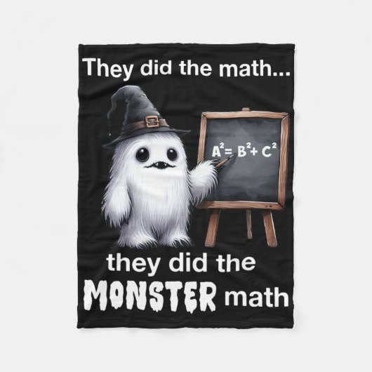 Sie machten das Monster Mathe Yeti Funny Halloween Fleecedecke (Vorderseite)