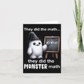 Sie machten das Monster Mathe Yeti Funny Halloween Karte (Vorderseite)