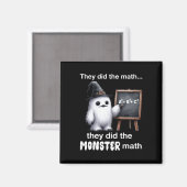 Sie machten das Monster Mathe Yeti Funny Halloween Magnet (Vorderseite/Rückseite)