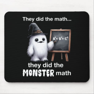 Sie machten das Monster Mathe Yeti Funny Halloween Mousepad
